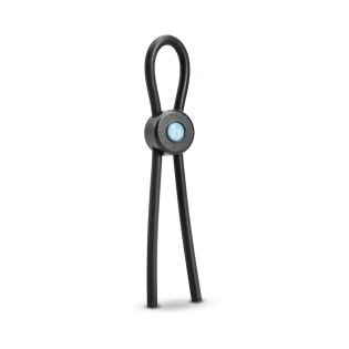 b-Vibe Lasso Grip Fully Adjustable Silicone Cock Ring Black