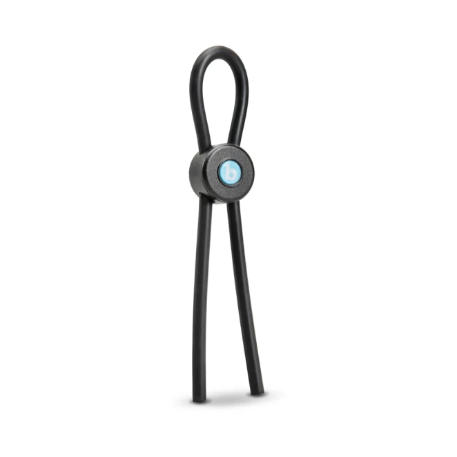 b-Vibe Lasso Grip Fully Adjustable Silicone Cock Ring Black