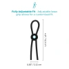 b-Vibe Lasso Grip Fully Adjustable Silicone Cock Ring Black