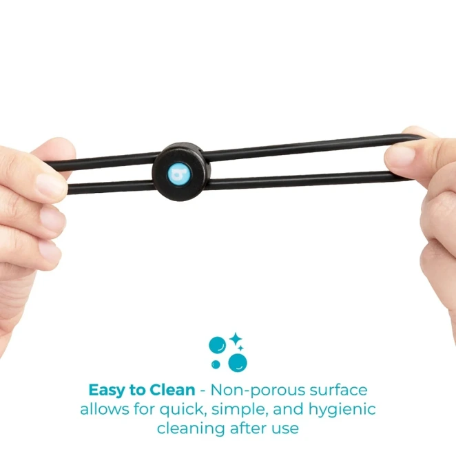 b-Vibe Lasso Grip Fully Adjustable Silicone Cock Ring Black