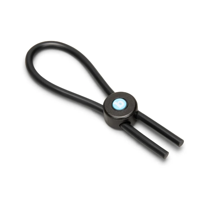 b-Vibe Lasso Grip Fully Adjustable Silicone Cock Ring Black
