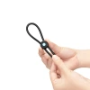 b-Vibe Lasso Grip Fully Adjustable Silicone Cock Ring Black