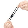 b-Vibe Lasso Grip Fully Adjustable Silicone Cock Ring Black