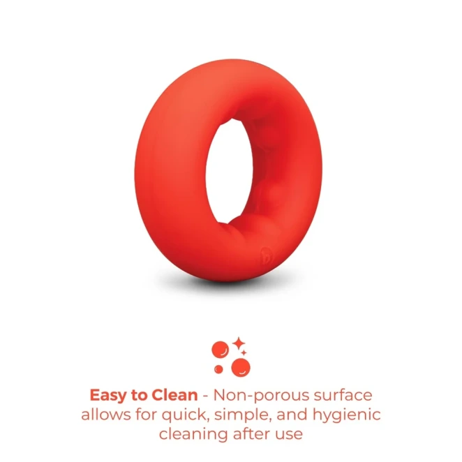 b-Vibe Flex Ring Grip 29mm Ultra Soft Silicone Cock Ring Red