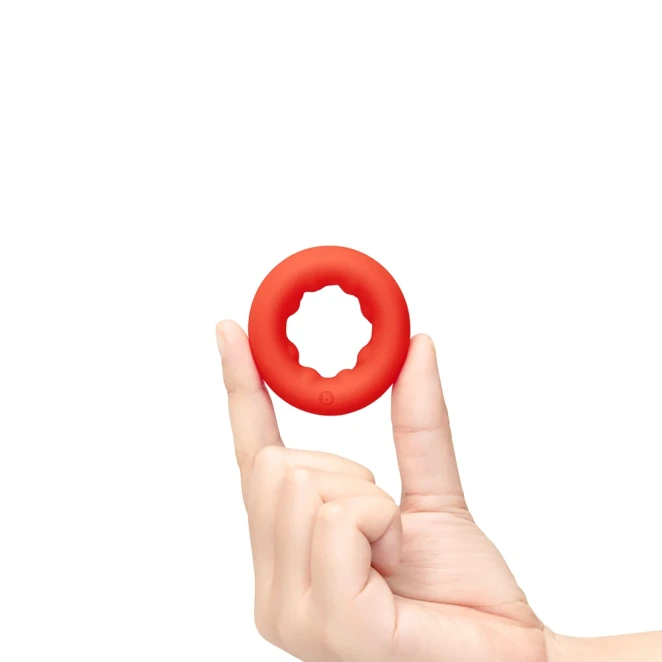 b-Vibe Flex Ring Grip 29mm Ultra Soft Silicone Cock Ring Red