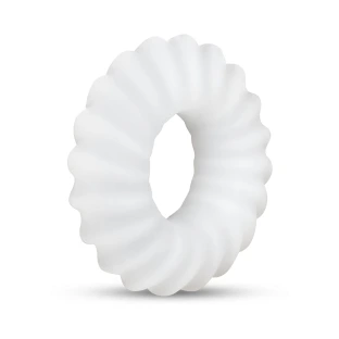 b-Vibe Flex Ring Ripple 24mm Ultra Soft Silicone Cock Ring Clear
