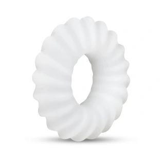 b-Vibe Flex Ring Ripple 24mm Ultra Soft Silicone Cock Ring Clear