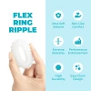 b-Vibe Flex Ring Ripple 24mm Ultra Soft Silicone Cock Ring Clear