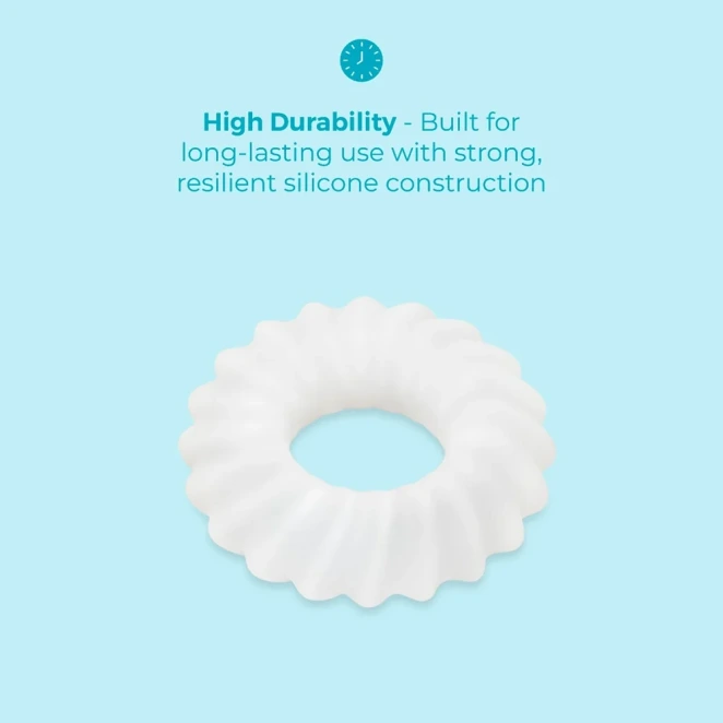 b-Vibe Flex Ring Ripple 24mm Ultra Soft Silicone Cock Ring Clear
