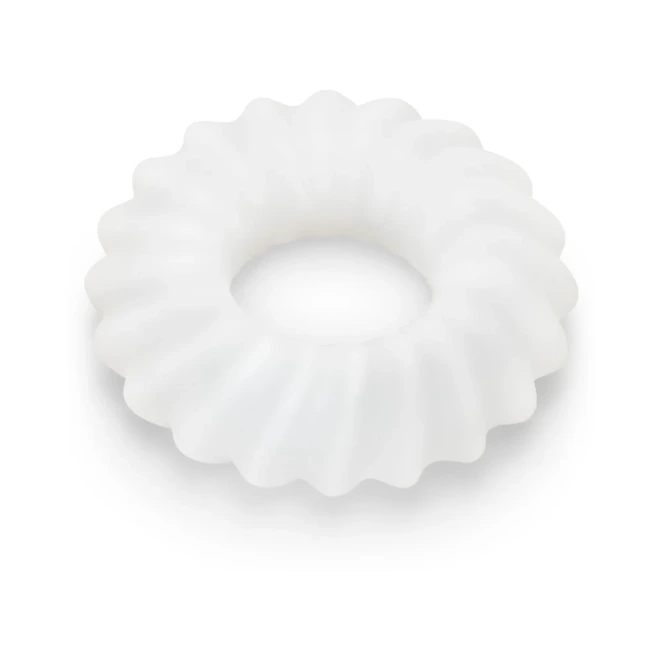 b-Vibe Flex Ring Ripple 24mm Ultra Soft Silicone Cock Ring Clear