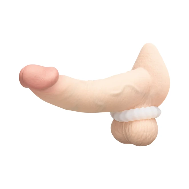b-Vibe Flex Ring Ripple 24mm Ultra Soft Silicone Cock Ring Clear