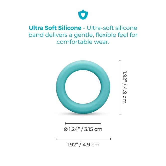 b-Vibe Flex Band 30mm Super Soft Silicone Cock Ring Black and Blue