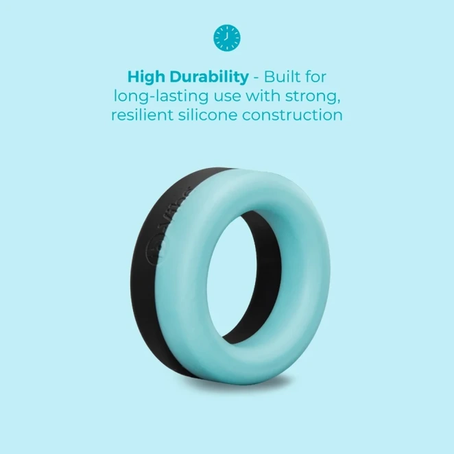 b-Vibe Flex Band 30mm Super Soft Silicone Cock Ring Black and Blue