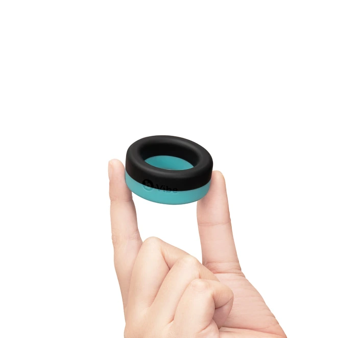 b-Vibe Flex Band 30mm Super Soft Silicone Cock Ring Black and Blue