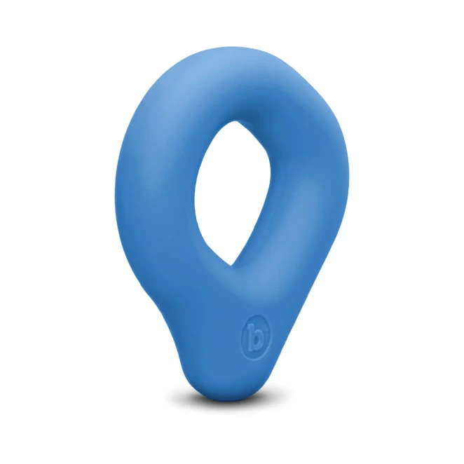 b-Vibe Flex Ring Drip 22.5mm Super Soft Silicone Cock Ring Blue
