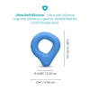 b-Vibe Flex Ring Drip 22.5mm Super Soft Silicone Cock Ring Blue
