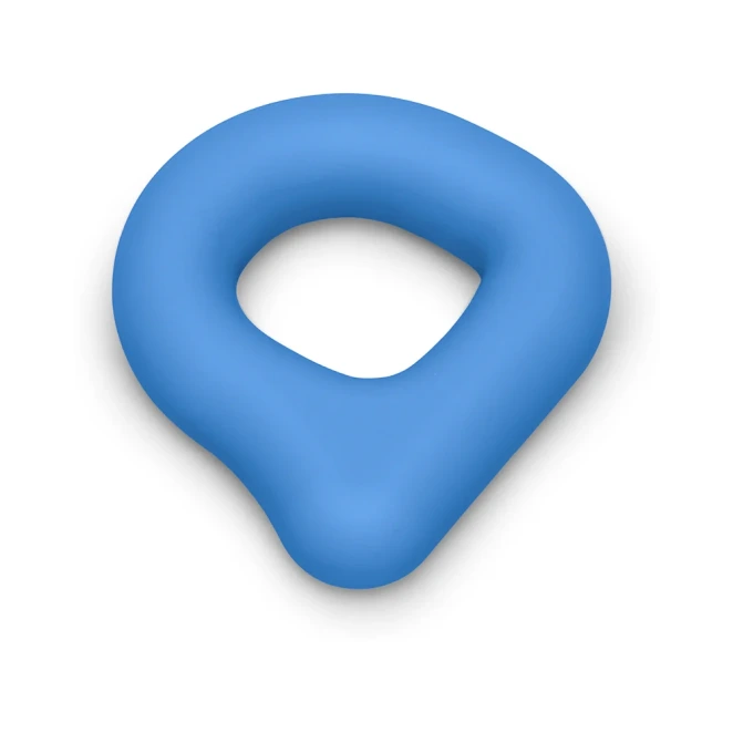 b-Vibe Flex Ring Drip 22.5mm Super Soft Silicone Cock Ring Blue
