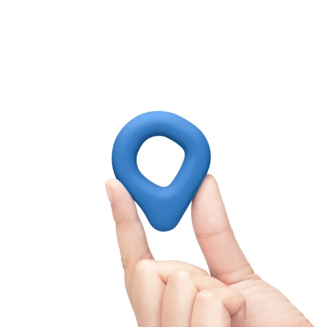 b-Vibe Flex Ring Drip 22.5mm Super Soft Silicone Cock Ring Blue