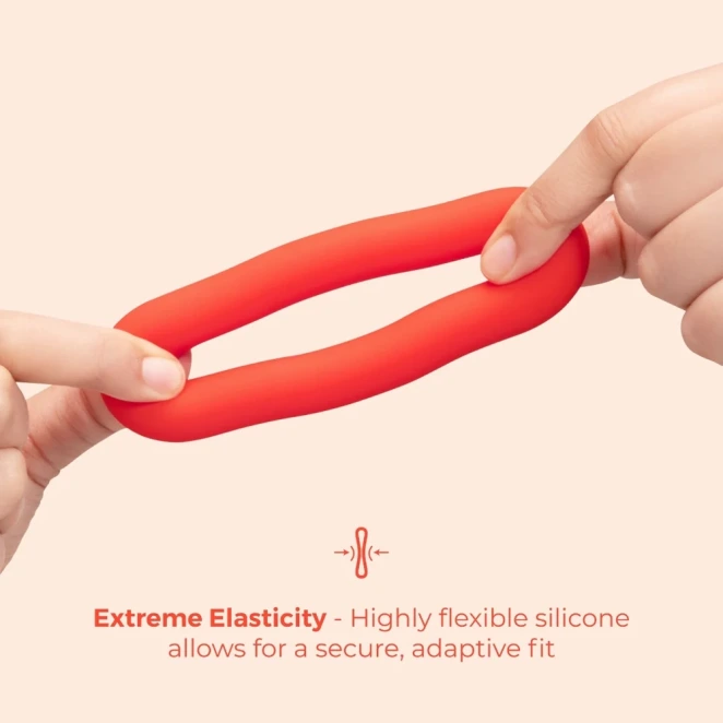 b-Vibe Flex Ring Bulk 40mm Super Soft Silicone Cock Ring Red