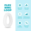b-Vibe Flex Ring Loop 27mm Super Soft Silicone Cock Ring Clear