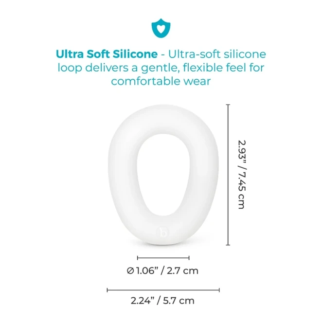 b-Vibe Flex Ring Loop 27mm Super Soft Silicone Cock Ring Clear