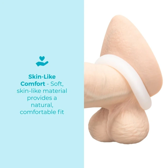 b-Vibe Flex Ring Loop 27mm Super Soft Silicone Cock Ring Clear