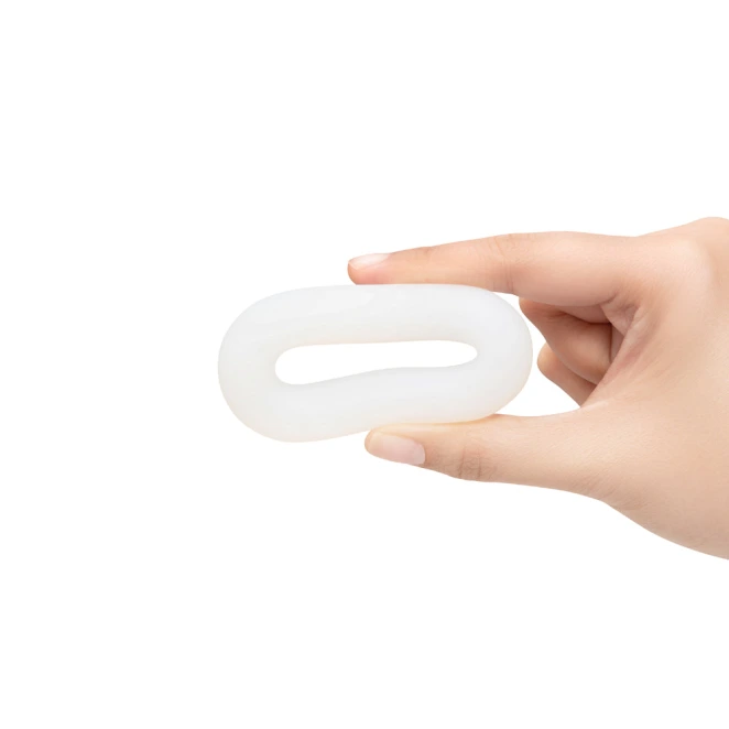 b-Vibe Flex Ring Loop 27mm Super Soft Silicone Cock Ring Clear