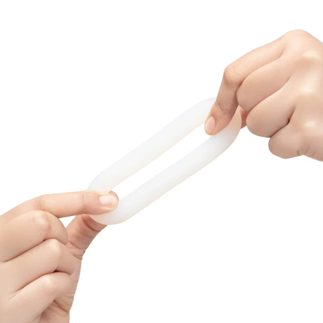 b-Vibe Flex Ring Loop 27mm Super Soft Silicone Cock Ring Clear