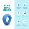 b-Vibe Flex Ring Delta 26.5mm Super Soft Silicone Cock Ring Blue