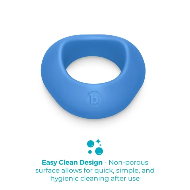 b-Vibe Flex Ring Delta 26.5mm Super Soft Silicone Cock Ring Blue