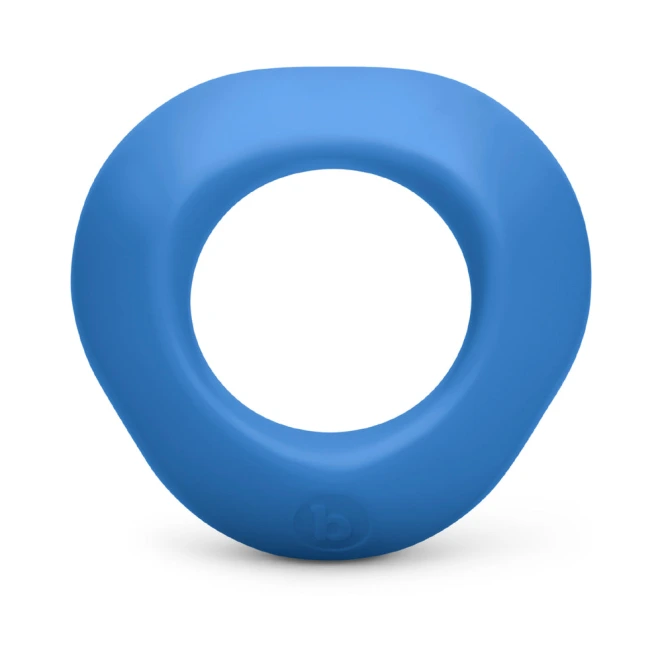 b-Vibe Flex Ring Delta 26.5mm Super Soft Silicone Cock Ring Blue