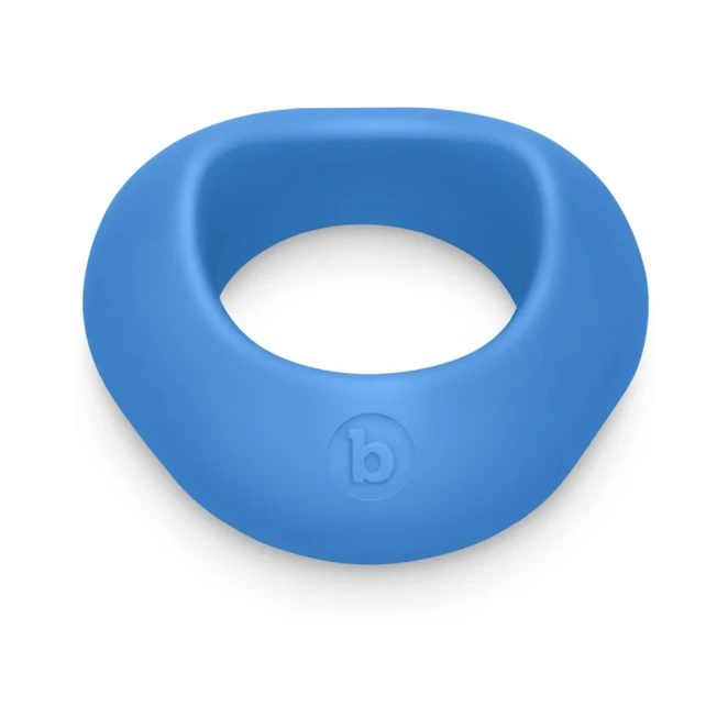b-Vibe Flex Ring Delta 26.5mm Super Soft Silicone Cock Ring Blue