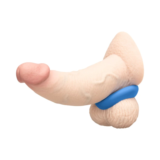 b-Vibe Flex Ring Delta 26.5mm Super Soft Silicone Cock Ring Blue