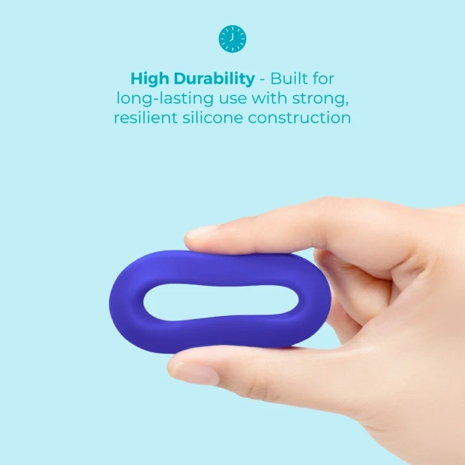 b-Vibe Flex Ring GT 32mm Super Soft Silicone Cock Ring Blue