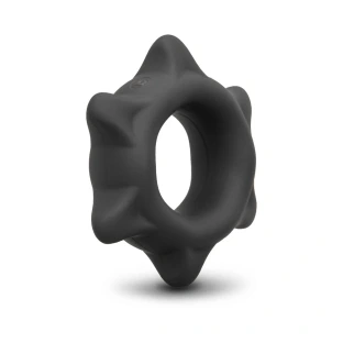 b-Vibe Flex Ring Spike 25mm Ultra Soft Silicone Textured Cock Ring Black
