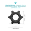b-Vibe Flex Ring Spike 25mm Ultra Soft Silicone Textured Cock Ring Black