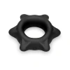 b-Vibe Flex Ring Spike 25mm Ultra Soft Silicone Textured Cock Ring Black