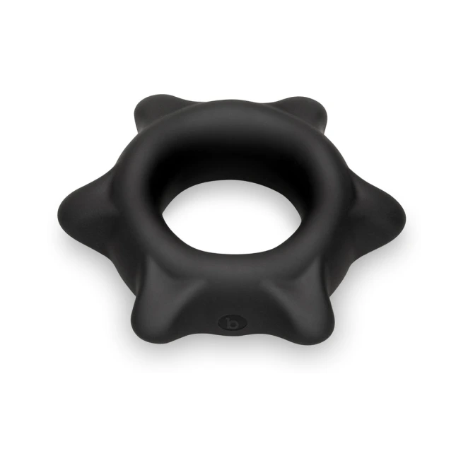b-Vibe Flex Ring Spike 25mm Ultra Soft Silicone Textured Cock Ring Black