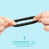 b-Vibe Flex Ring Tread 24mm Ultra Soft Silicone Textured Cock Ring Black
