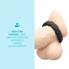 b-Vibe Flex Ring Tread 24mm Ultra Soft Silicone Textured Cock Ring Black