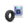 b-Vibe Flex Ring Tread 24mm Ultra Soft Silicone Textured Cock Ring Black