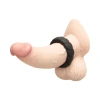 b-Vibe Flex Ring Tread 24mm Ultra Soft Silicone Textured Cock Ring Black