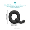 b-Vibe Flex Ring Tap 23mm Ultra Soft Silicone Cock Ring with Pull Tab Black