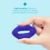 b-Vibe Flex Ring Hex 22mm Super Soft Silicone Cock Ring Blue
