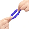 b-Vibe Flex Ring Hex 22mm Super Soft Silicone Cock Ring Blue