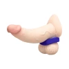 b-Vibe Flex Ring Hex 22mm Super Soft Silicone Cock Ring Blue
