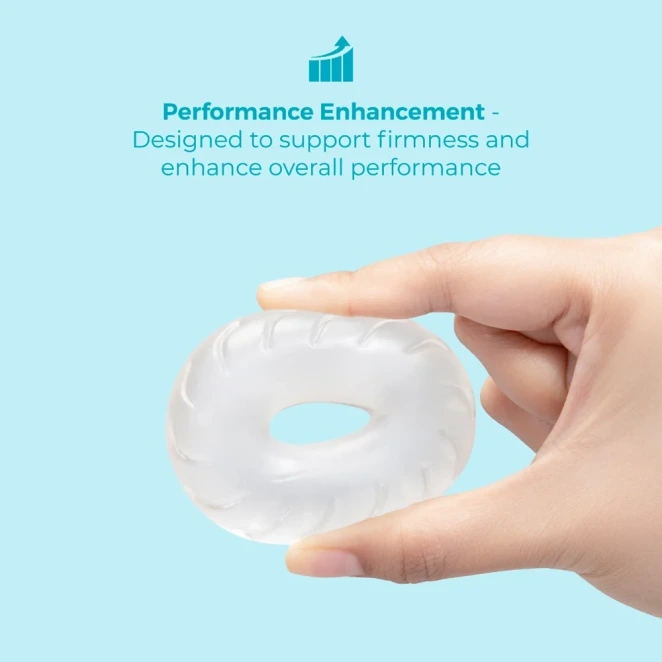 b-Vibe Stretch-Tech Drive Ultra Stretchy TPE Cock Ring Clear