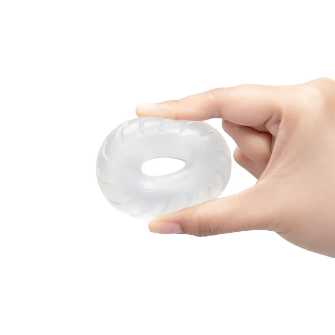 b-Vibe Stretch-Tech Drive Ultra Stretchy TPE Cock Ring Clear