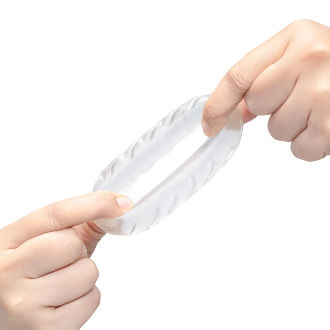 b-Vibe Stretch-Tech Drive Ultra Stretchy TPE Cock Ring Clear