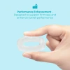 b-Vibe Stretch-Tech Bolt Ultra Stretchy TPE Cock Ring Clear